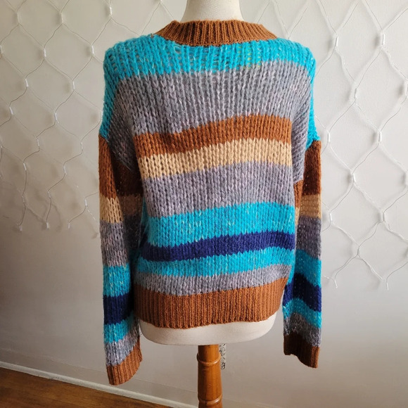 Gigio Sweater / Striped & Colorful / Oversized Small - Picture 5 of 6